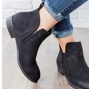 City Classified Faux Suede Ankle Boots